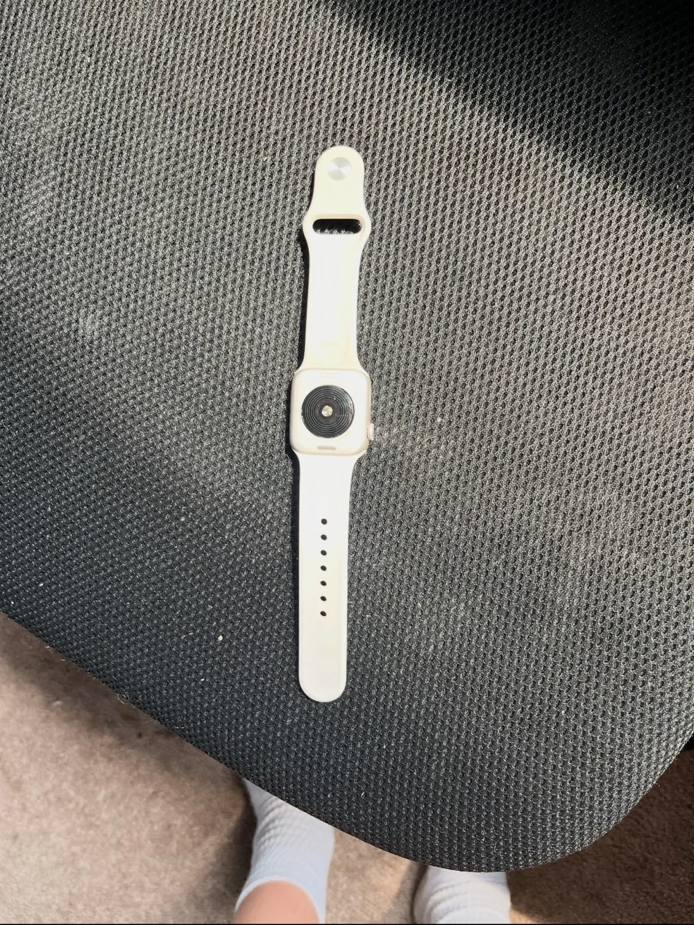 White Smartwatch with Silicone Band Apple Watch great condition